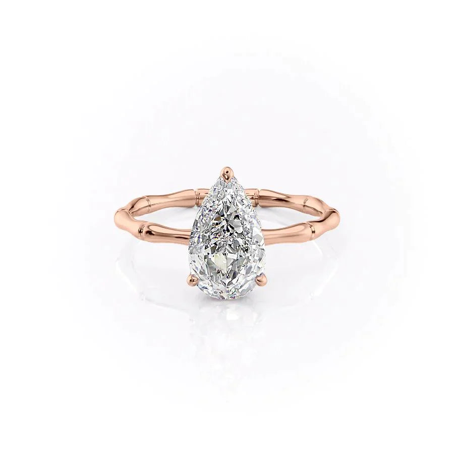 The Eve Set With A 3.5 Carat Pear Moissanite