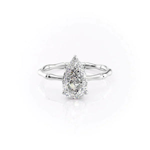 The Eve Set With A 4 Carat Pear Moissanite