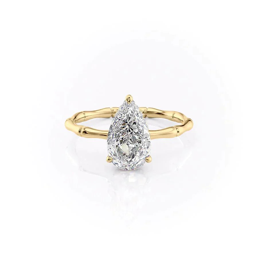 The Eve Set With A 5 Carat Pear Moissanite