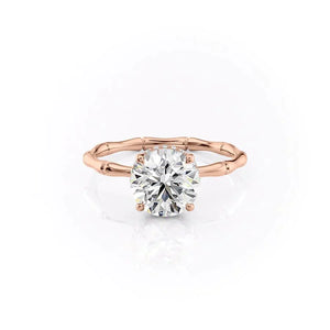 The Eve Set With A 2 Carat Round Moissanite