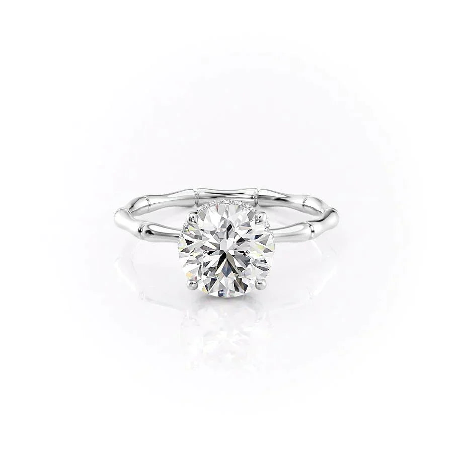 The Eve Set With A 2 Carat Round Moissanite