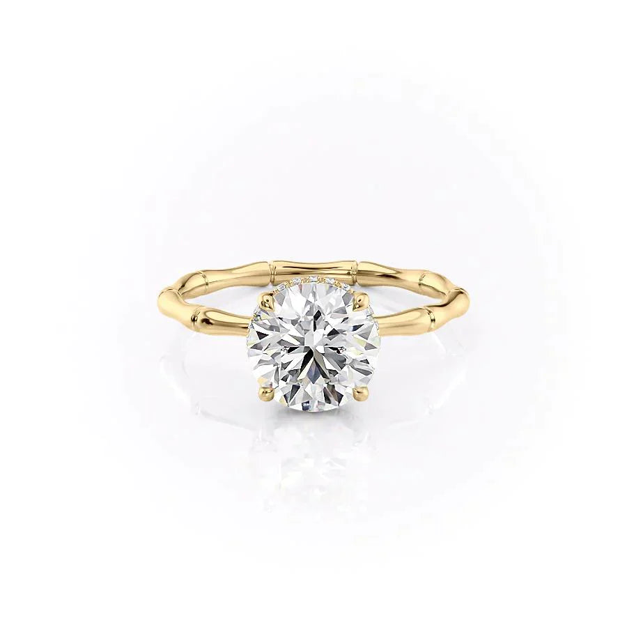 The Eve Set With A 2.5 Carat Round Moissanite