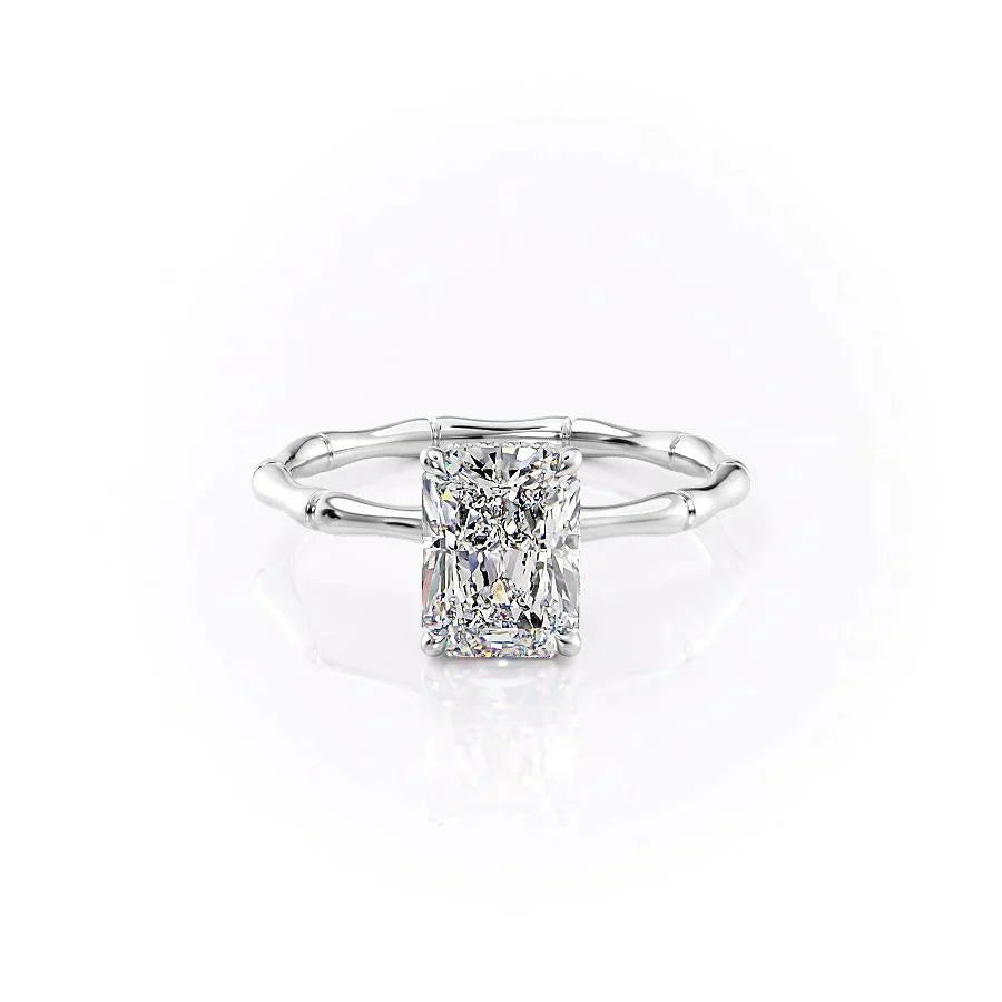 The Eve Set With A 1.5 Carat Radiant Moissanite