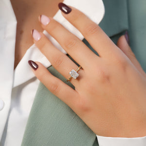 The Eve Set With A 2 Carat Radiant Lab Diamond