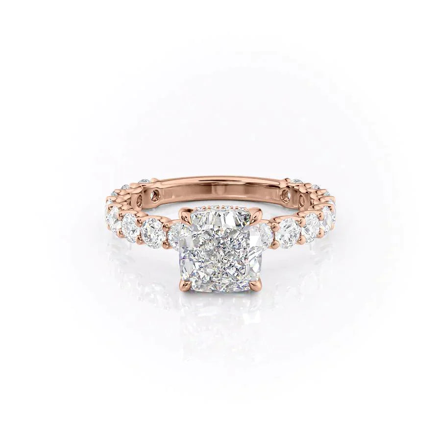 The Adelle Set With A 1 Carat Cushion Lab Diamond