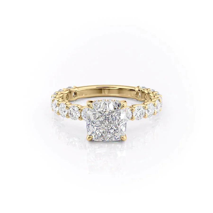 The Adelle Set With A 1 Carat Cushion Lab Diamond