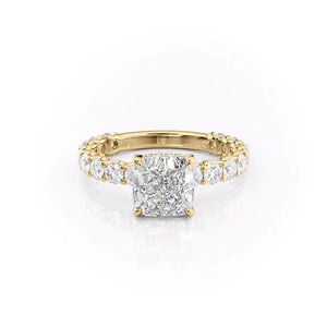 The Adelle Set With A 1 Carat Cushion Lab Diamond