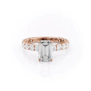 The Adelle Set With A 2.5 Carat Emerald Lab Diamond