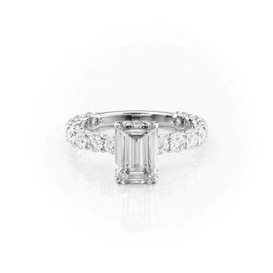 The Adelle Set With A 1.5 Carat Emerald Lab Diamond