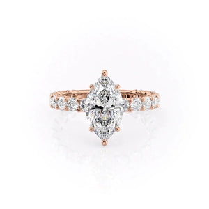 The Adelle Set With A 1.5 Carat Marquise Lab Diamond