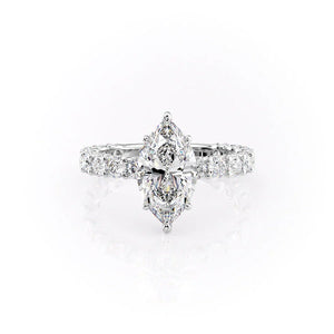 The Adelle Set With A Marquise Moissanite