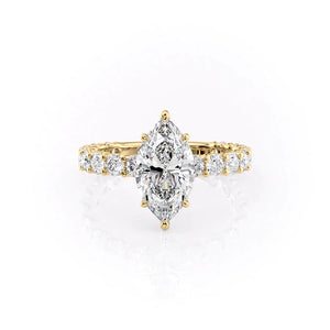 The Adelle Set With A 2 Carat Marquise Lab Diamond
