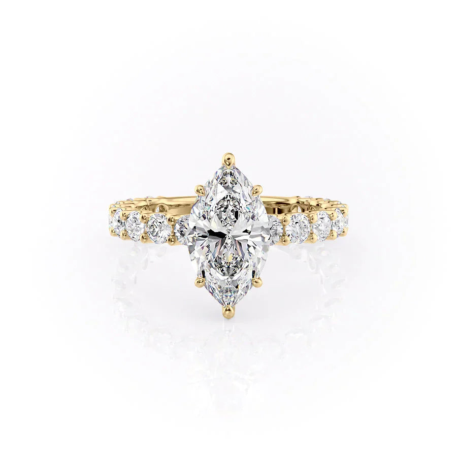 The Adelle Set With A Marquise Moissanite