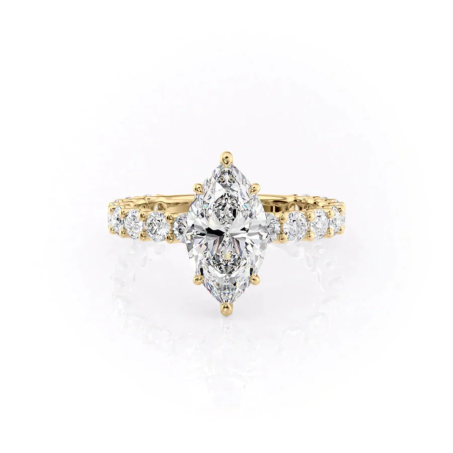 The Adelle Set With A 1 Carat Marquise Lab Diamond