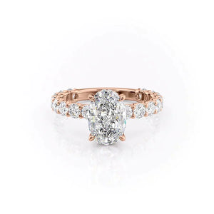 The Adelle Set With A 1 Carat Oval Lab Diamond