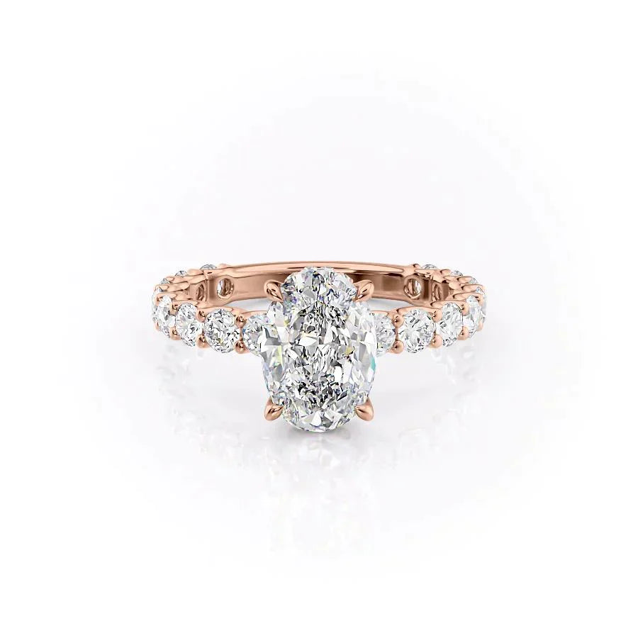 The Adelle Set With A 3 Carat Oval Lab Diamond