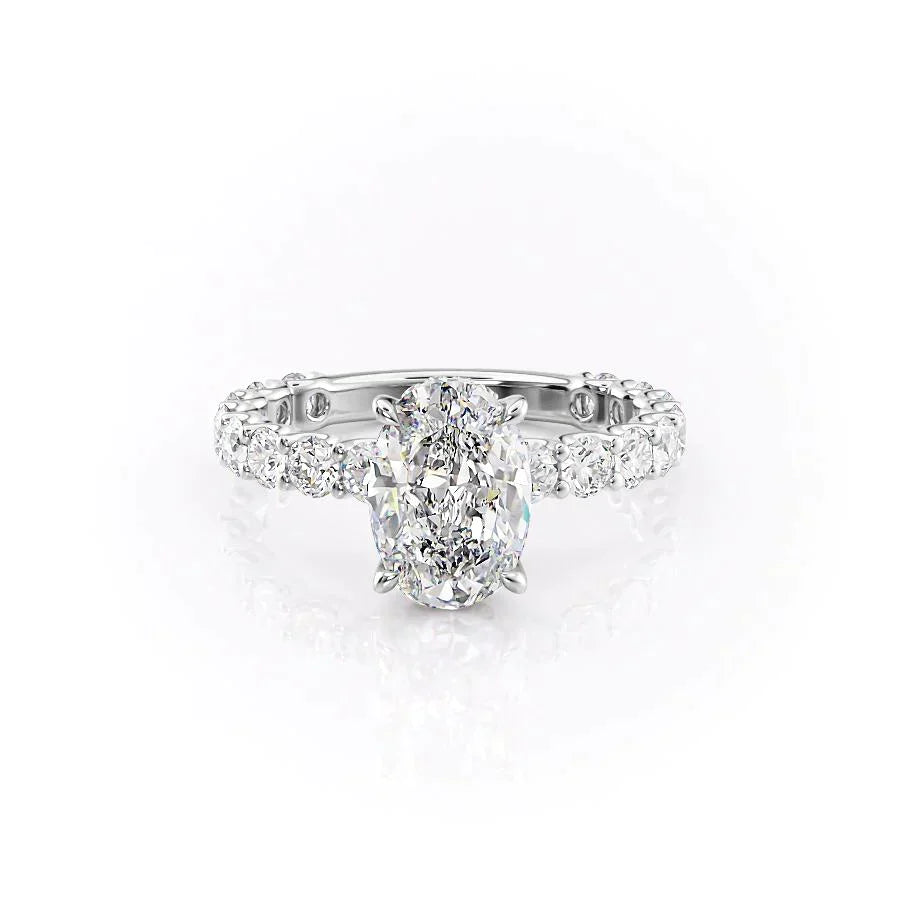 The Adelle Set With A 2.5 Carat Oval Lab Diamond
