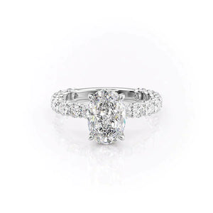 The Adelle Set With A 2 Carat Oval Lab Diamond
