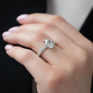 The Adelle Set With A 3 Carat Oval Lab Diamond