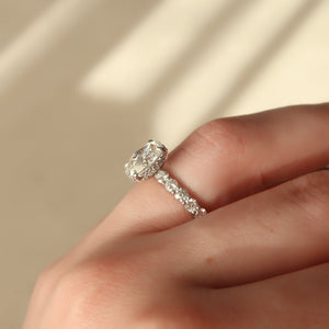 The Adelle Set With A 3 Carat Oval Lab Diamond
