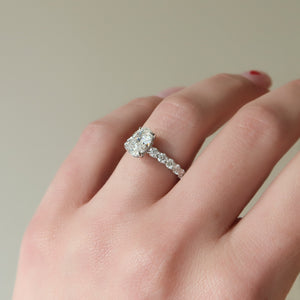 The Adelle Set With A 3 Carat Oval Lab Diamond