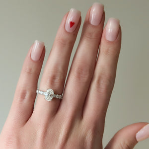 The Adelle Set With A 3 Carat Oval Lab Diamond