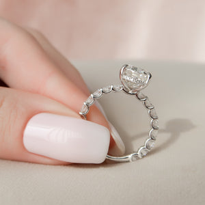 The Adelle Set With A 3 Carat Oval Lab Diamond