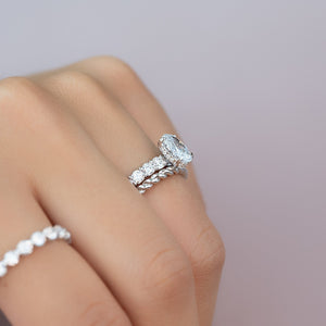 The Adelle Set With A 3 Carat Oval Lab Diamond