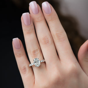 The Adelle Set With A 3 Carat Oval Lab Diamond