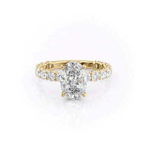 The Adelle Set With A 1.5 Carat Oval Lab Diamond