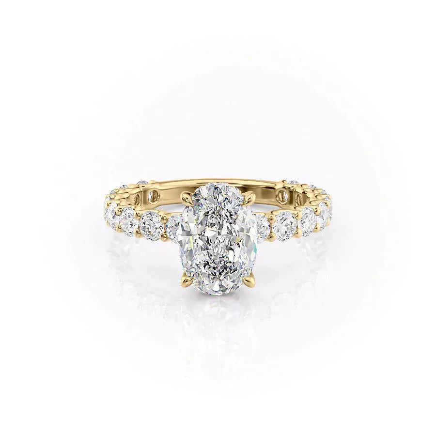 The Adelle Set With A 3 Carat Oval Lab Diamond