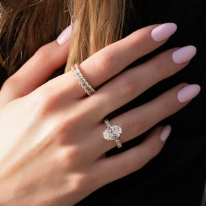 The Adelle Set With A Oval Lab Diamond