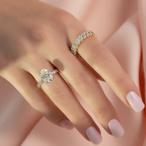The Adelle Set With A 3 Carat Oval Lab Diamond