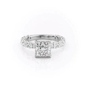 The Adelle Set With A 2.5 Carat Princess Lab Diamond
