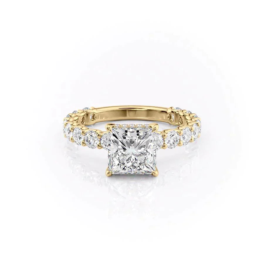 The Adelle Set With A 1 Carat Princess Lab Diamond