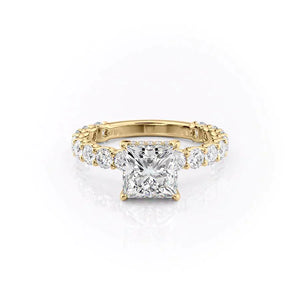 The Adelle Set With A 2 Carat Princess Lab Diamond