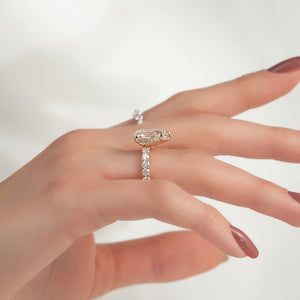 The Adelle Set With A Pear Lab Diamond