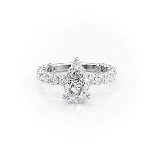 The Adelle Set With A 3 Carat Pear Lab Diamond