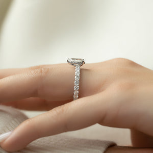The Adelle Set With A 3 Carat Pear Lab Diamond