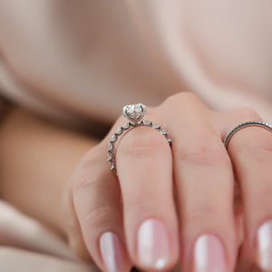 The Adelle Set With A 3 Carat Pear Lab Diamond