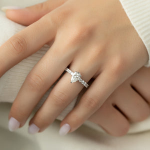 The Adelle Set With A 3 Carat Pear Lab Diamond