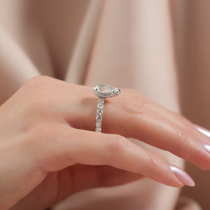 The Adelle Set With A 3 Carat Pear Lab Diamond