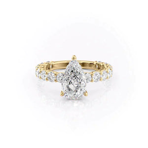 The Adelle Set With A 1.5 Carat Pear Lab Diamond