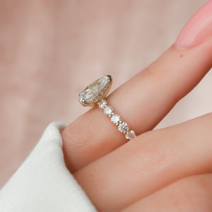 The Adelle Set With A 3 Carat Pear Lab Diamond