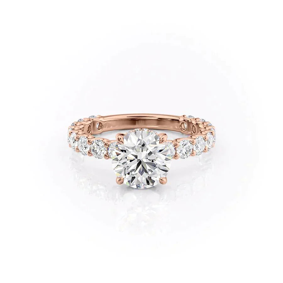 The Adelle Set With A 1.5 Carat Round Lab Diamond
