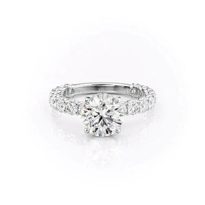 The Adelle Set With A 2.5 Carat Round Lab Diamond