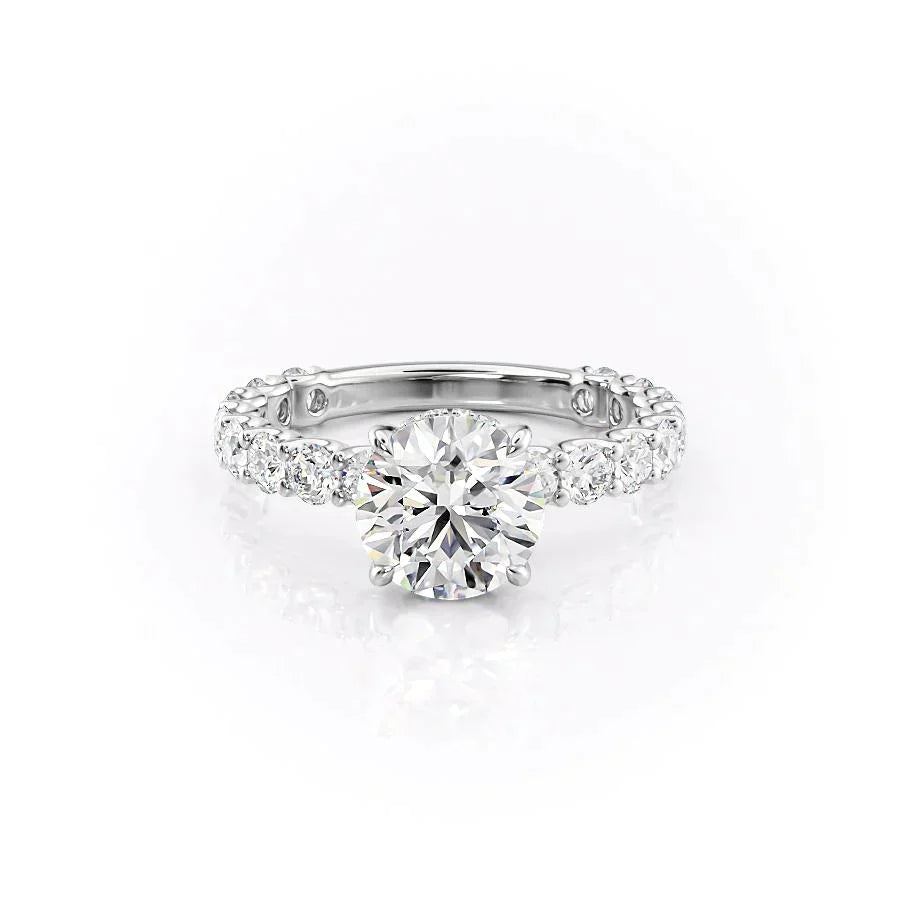 The Adelle Set With A 1 Carat Round Lab Diamond