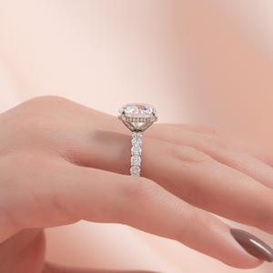 The Adelle Set With A 3 Carat Round Lab Diamond