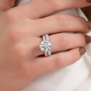 The Adelle Set With A 3 Carat Round Lab Diamond