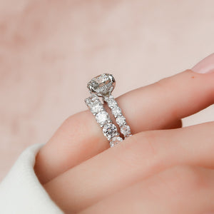 The Adelle Set With A 3 Carat Round Lab Diamond